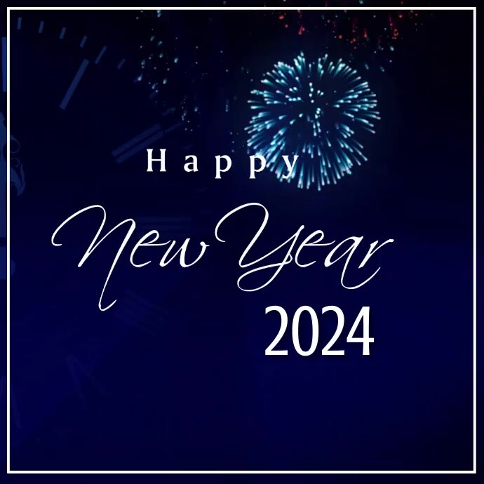 Happy New Year 2024 | Celebrate New Year Wpis na Instagrama template